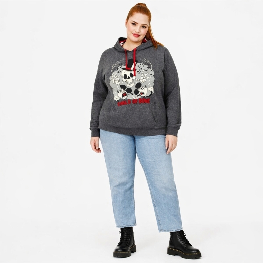 TORRID/DISNEY Plus Size 2X Hoodie -Cozy Fleece Skulls/Mickey- Multi-color NWT